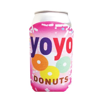Premium Full Color Dye Sublimation Collapsible Foam Pink Donut Coolie