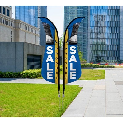 Shark Fin Flags, Double Sided Package (3' x9.75ft)