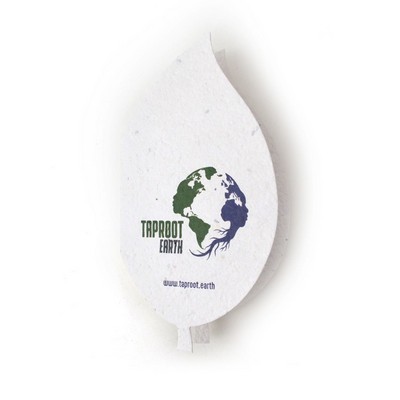 Seed Paper Leaf Perforated Card