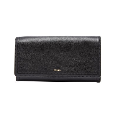 Fossil Ladies Logan Rfid Flap Clutch Black