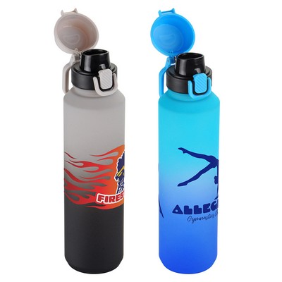 Chroma 27 oz Tritan® Bottle with Snap-Top Lid & Carabiner