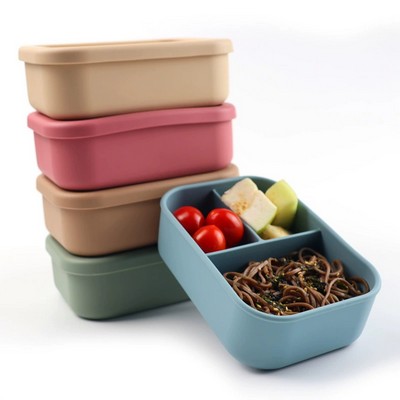 3 Compartment Silicone Bento Box Lunch Container