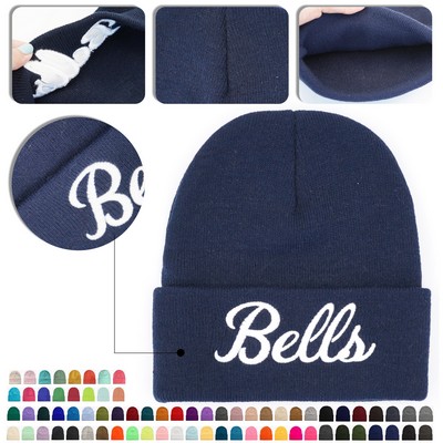 Custom Embroidery Cuffed Beanie