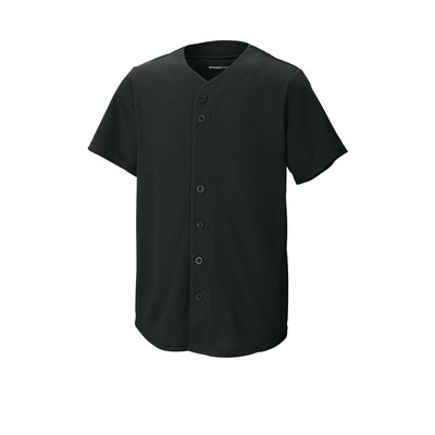 Sport-Tek® Youth PosiCharge® Tough Mesh Full-Button Jersey