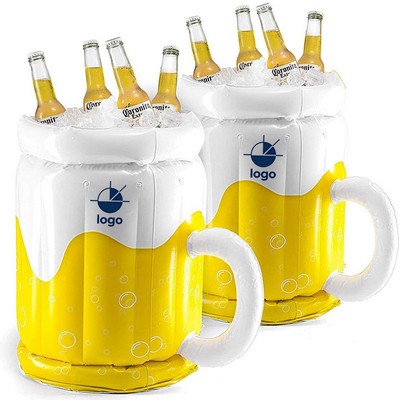 17.5'' PVC Pool Parties Floating Inflatable Beer Mug Cooler