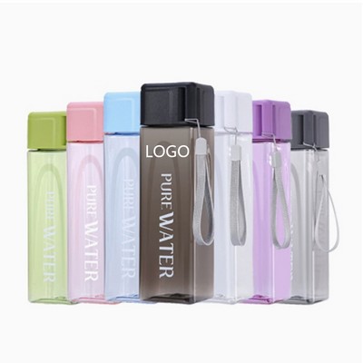 500ML Square Sports Plastic Water Cup