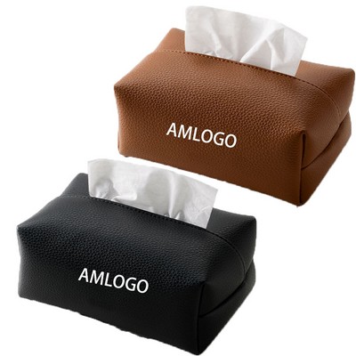 remium PU Leather Tissue Box Cover Elegant Home Decor