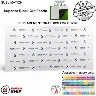 24Hr Express Ship - Replacement Graphics for 15' Straight Wall with Velcro on the back