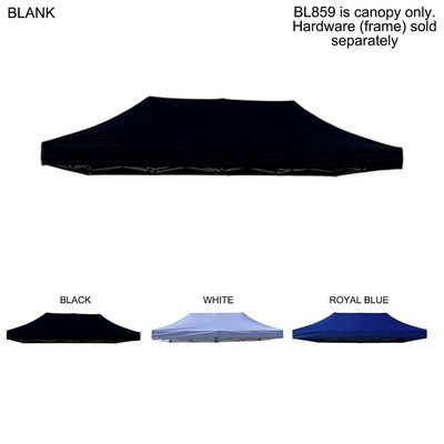 20' Tent Canopy Only, Blank, Hardware Frame Not Included