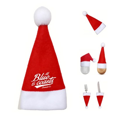 Mini Wine Bottle Santa Hat