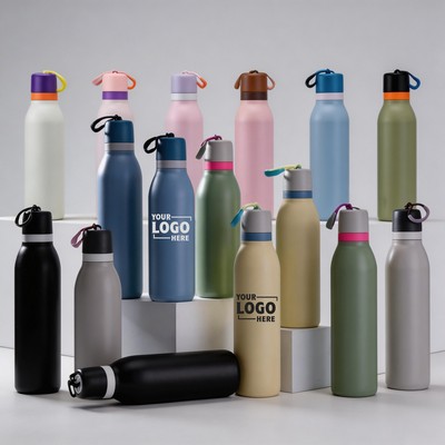 Custom Twist Insulated Vacuum Water Bottle With Straw