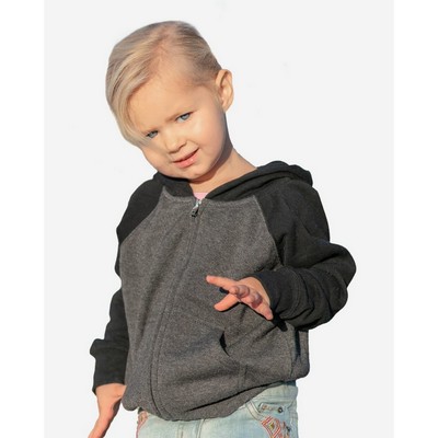 Independent Trading Co. Toddler Lightweight Special Blend Raglan Zip Hood - PRM10TSBZ