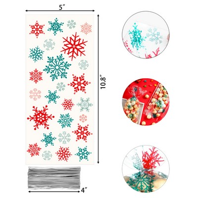 FrostySparkle Snowflake Treat Bags