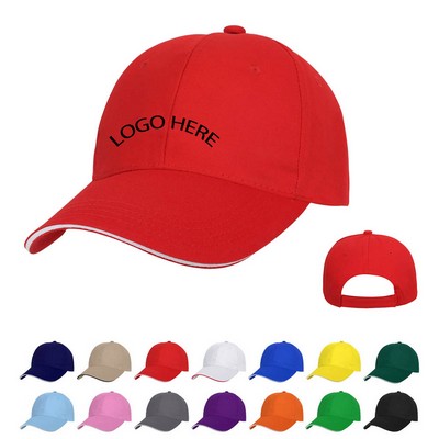 Structured Cotton Twill Sandwich Cap