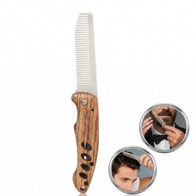 Folding Wooden Handle Pocket Comb