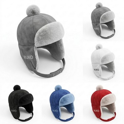 Plush Ear-Protector Winter Hat with Ear Flaps