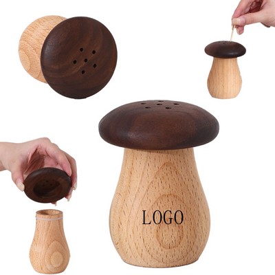 Mushroom Shaped Wooden Toothpick Holder