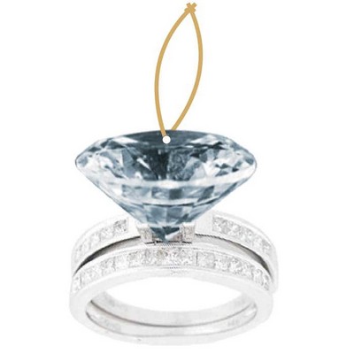Diamond Ring Executive Ornament w/ Mirrored Back (10 Square Inch)