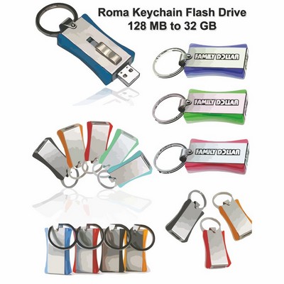 Roma Keychain Flash Drive - 512 MB Memory