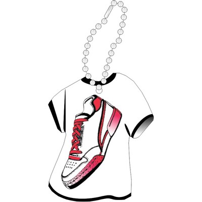 Promotional Line T-Shirt Key Chain w/ Black Reverse (6 Square Inch)