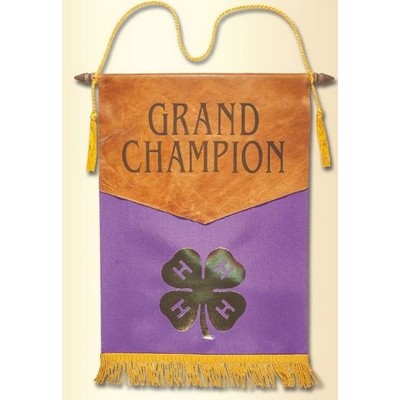9" x 14" Custom Satin Leather Banner