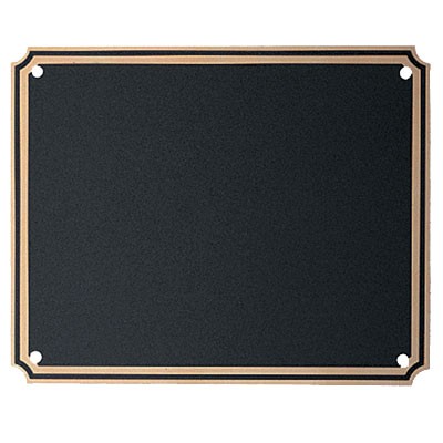 Brass Screened Plate w/Notched Corners & 2 Holes (6" x 5")