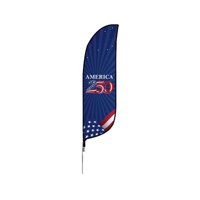 Feather Flag-2Sided with spike base Package (1.55' x 5.5Ft)