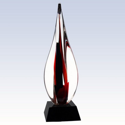 Black Contemporary Award w/Black Crystal Base Award