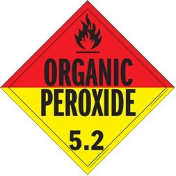 Organic Peroxide Vinyl Placard - 10.75" x 10.75"