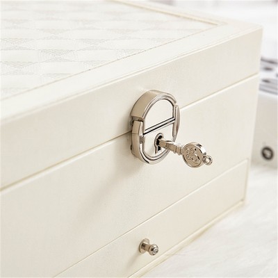 Antique Leather Jewelry Storage Box