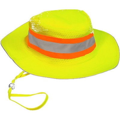 Reflective Apparel™ Hi-Vis Ranger Style Safety Hat-Fluorescent Yellow-Green