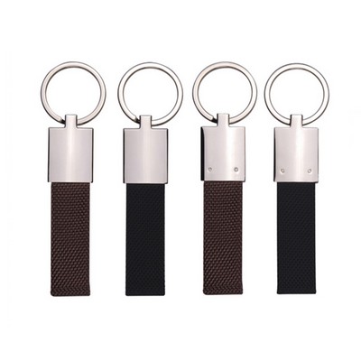 Canvas Strap Metal Keychain