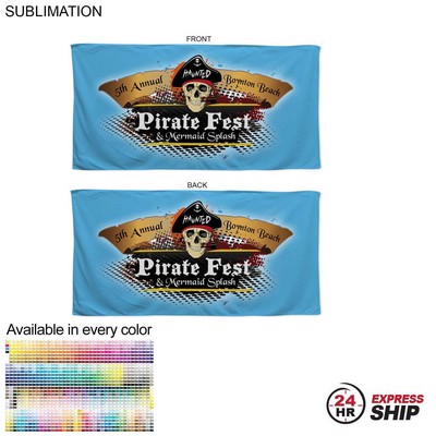 24Hr Express - Absorbent Microfiber Dri-Lite Terry Beach, Shower Towel, Sublimated 2 Side (30"x60")
