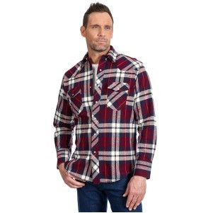 Wrangler® Men's Brushed Flannel Plaid Shirt
