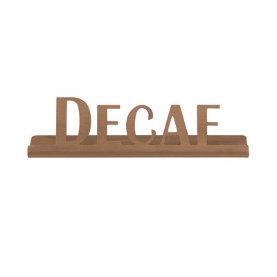 Laser Cut Rose Gold Table Sign (Decaf)