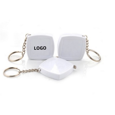 78" Square Mini Tape Measure w/Keychain