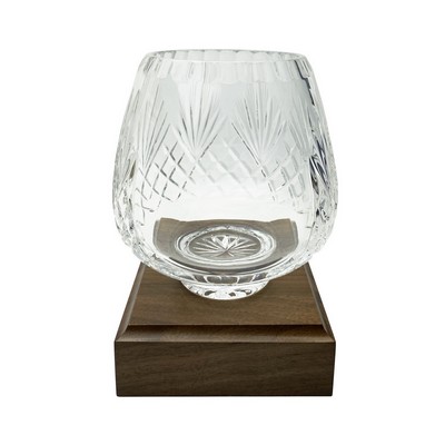 6" European Crystal Cut Trophy Bowl with Base