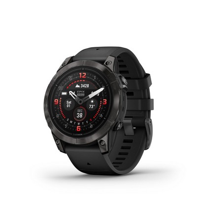 Garmin® Epix Pro (Gen 2) 47Mm Smartwatch Sapphire Ed Carbon Gray W/ Black Band