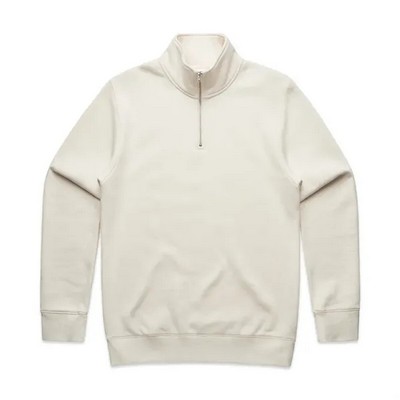Adult Stencil Half Zip Crewneck Sweatshirt