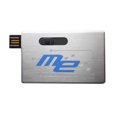 32 GB Retractable Metal Credit Card USB Flash Drive