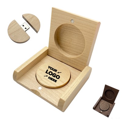 Wooden USB Drive With Box