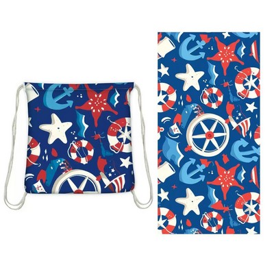 Foldable Beach Towel Backpack