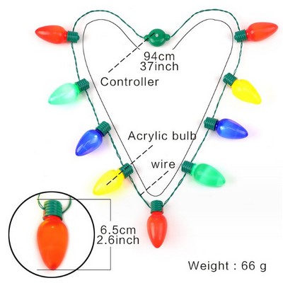 Christmas Bulb LED Necklace