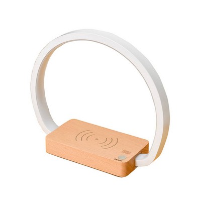 Solid Wood Wireless Charging Table Lamp
