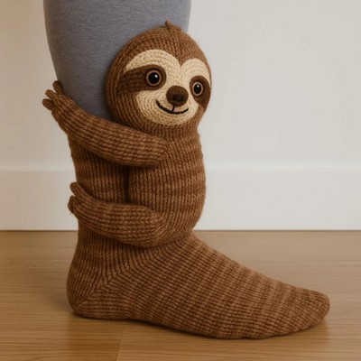 Knit Animal Floor Socks Warm Christmas Crocodile Slipper Socks