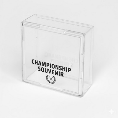 Hockey Puck Acrylic Case with Full Color 1-Side Imprint