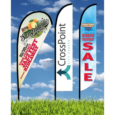 Rush 24 hour Zoom4 13 ' Feather/Teardrop Flag Kit 1 Side w/X-Base