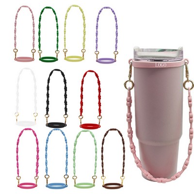 Floral Silicone Tumbler Carrier Strap