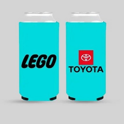 One or Full Color Can Cooler Beverage Holder- Slim
