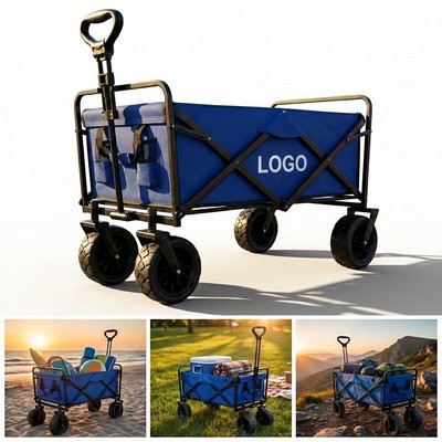 Camping Trolley Beach Foldable Hiking Handcart Garden Wagon